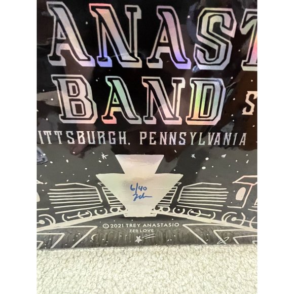 24”X18” FOIL Trey Anastasio 2021 Poster Print Signed! #6/40 Zeb Love  Pittsburgh - Picture 2 of 3